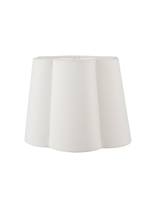 Rosie White Handloom Tapered Scalloped Shade