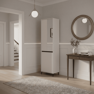 Amos Mann Cashmere Taupe Slim Narrow Shallow Depth Hallway Wardrobe