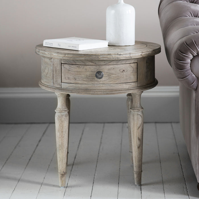 Camille French Weathered Side Table