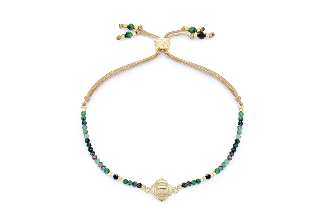 Coiba Gold & Ruby Zoisite Bracelet Stack