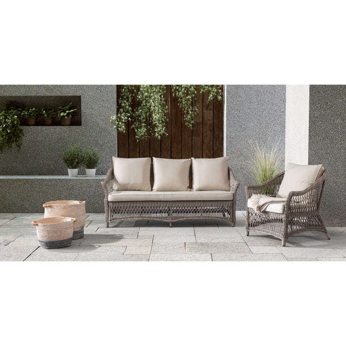 Saint-Tropez Country Style Sofa Dining Set Stone Grey