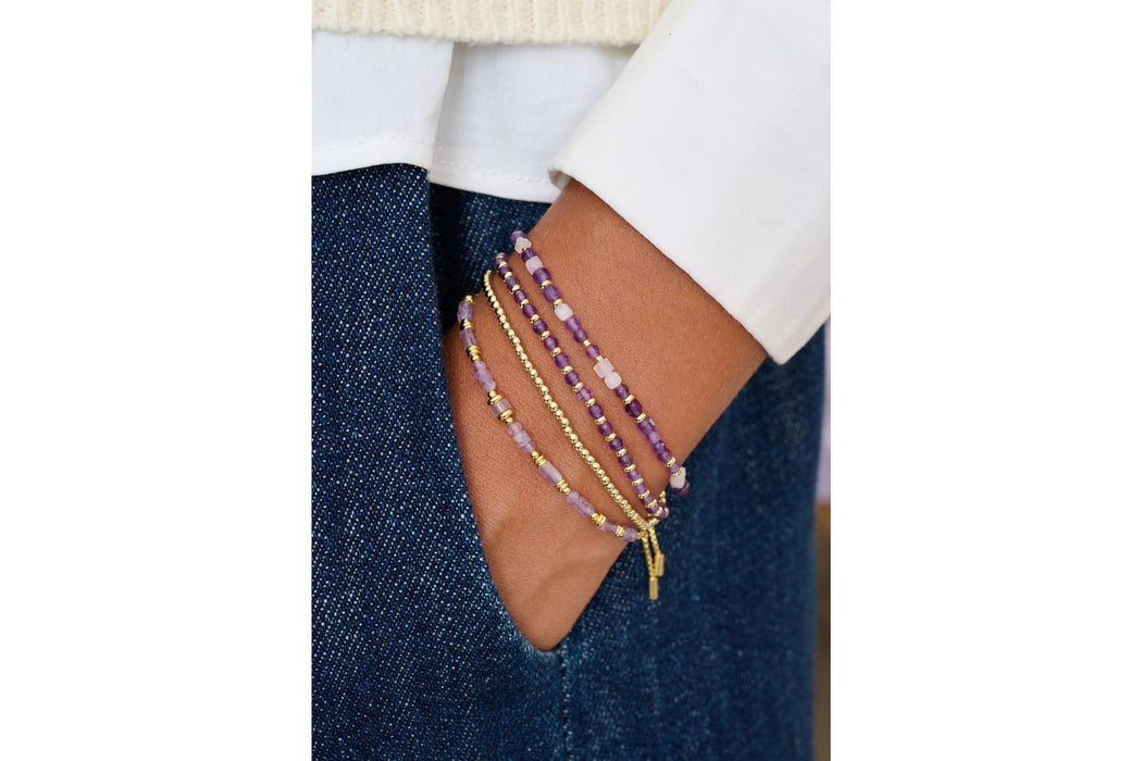 Salma Gold & Amethyst Gemstone Bracelet