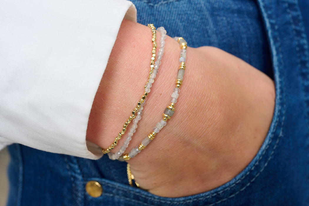 Salma Labradorite & Gold Friendship Bracelet