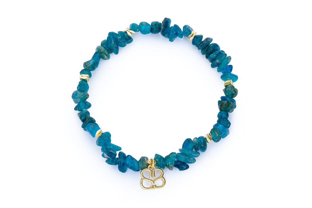 Sana Apatite & Gold Gemstone Stretch Bracelet