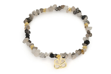 Sana Gold Black Rutilated Quartz Crystal Bracelet