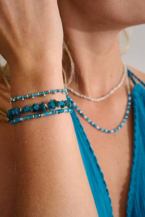 Sana Silver & Apatite Crystal Bracelet