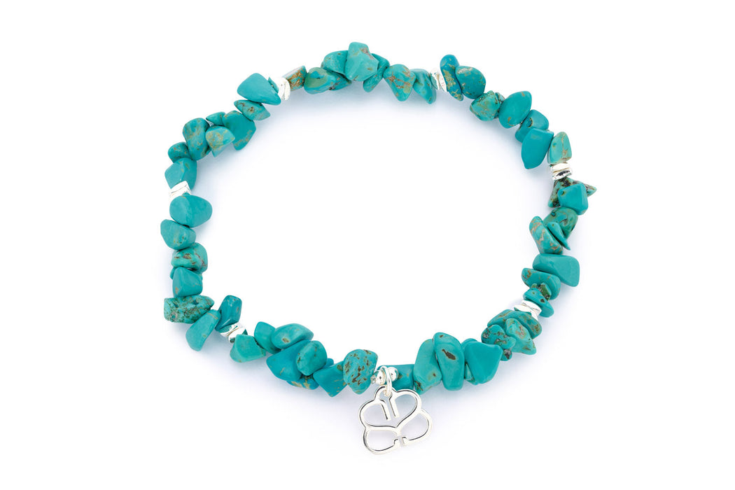 Sana Turquoise Howlite Silver Bracelet