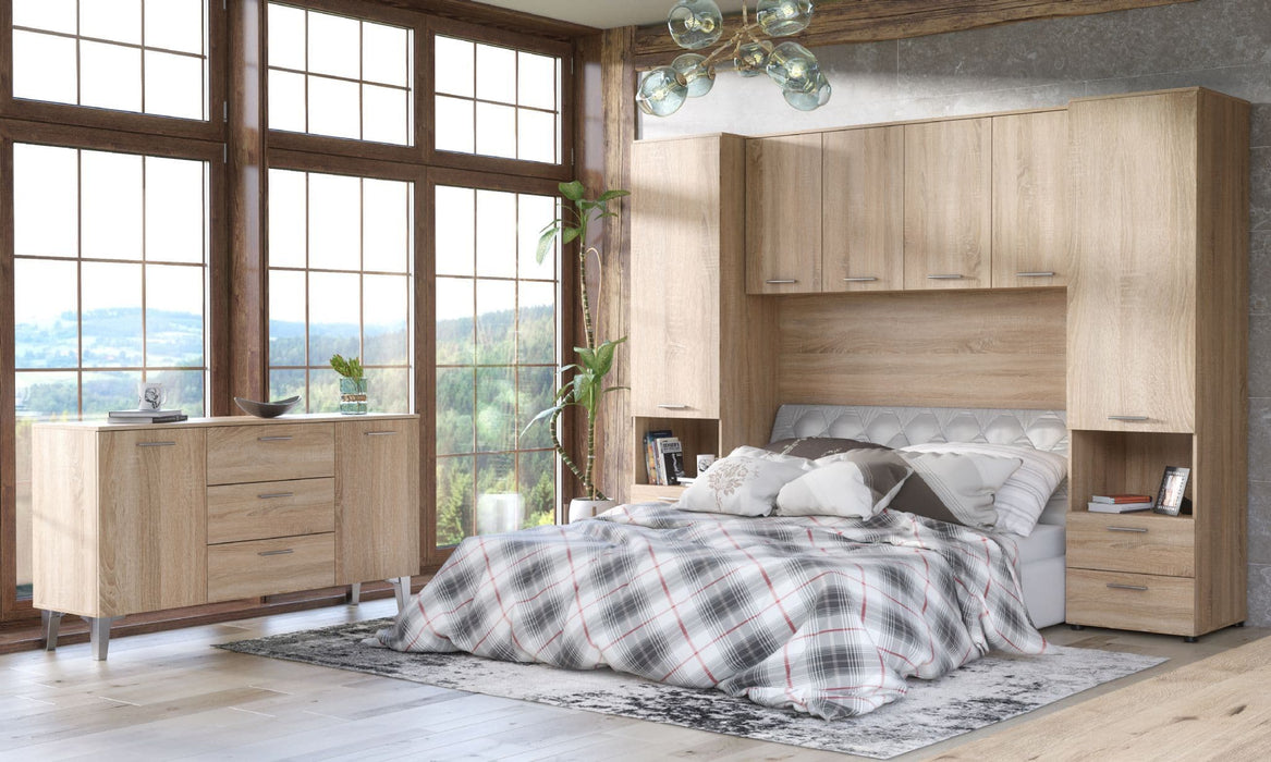 Sonoma Oak Effect Large Wide 2-Door / 3-Drawer Sideboard