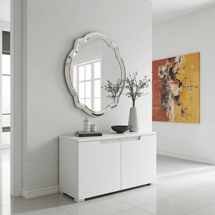 White Gloss Hallway Storage Cupboard S18