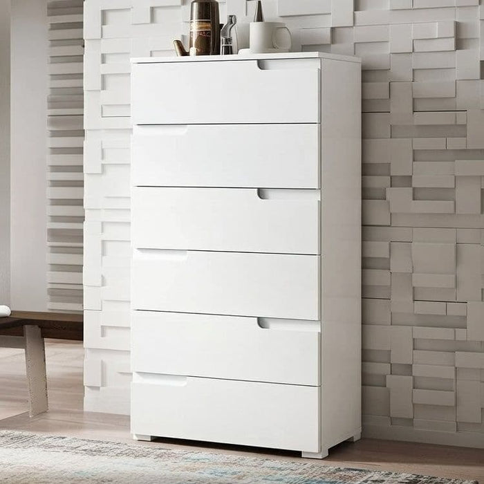 White High Gloss Chest Of Drawers S3