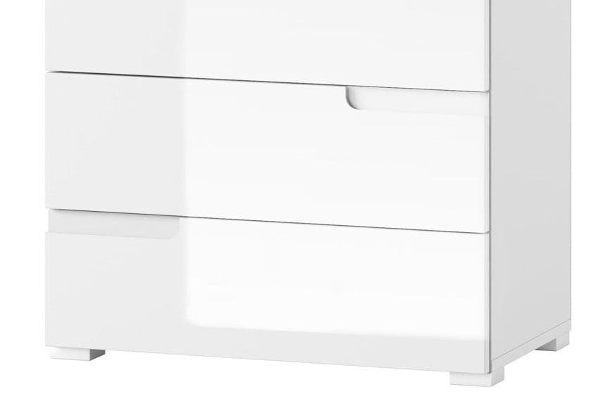 Santino White High Gloss Narrow Chest of Drawers S2