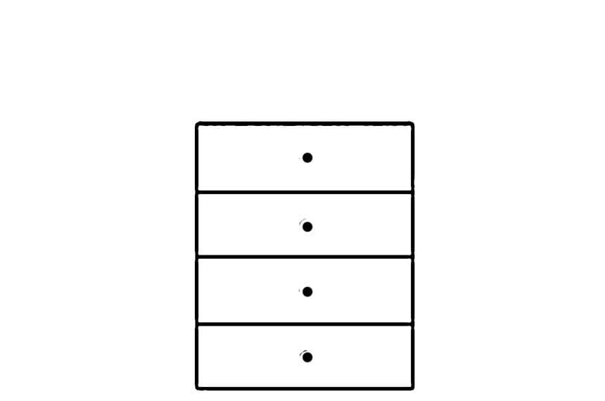 Santino White High Gloss Narrow Chest of Drawers S2