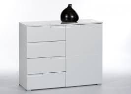 White High Gloss Narrow Sideboard S5