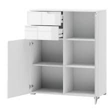 Santino White High Gloss Tall 2 Door Sideboard S7