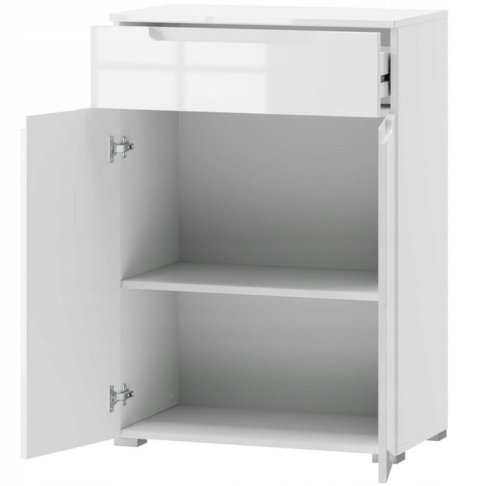 White High Gloss Tall Sideboard S19