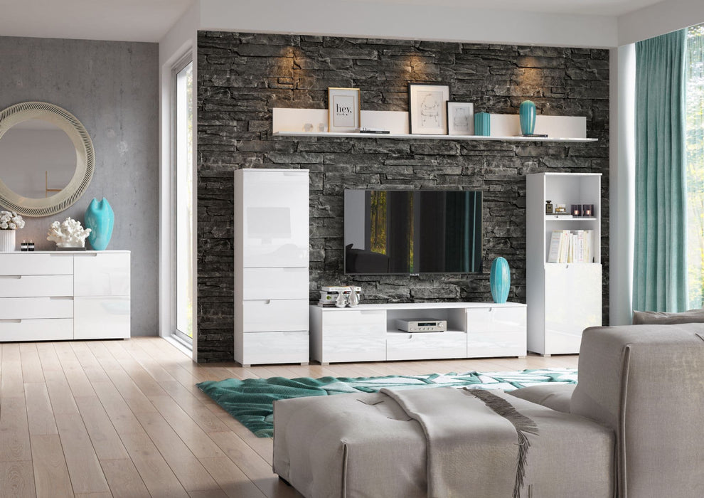 White High Gloss TV Cabinet S9