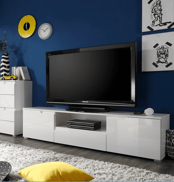 White High Gloss TV Cabinet S9