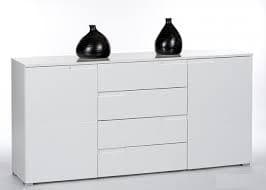 White High Gloss Wide Sideboard S8
