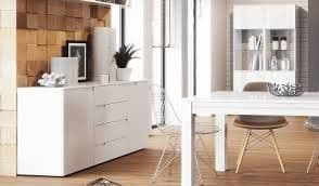 White High Gloss Wide Sideboard S8