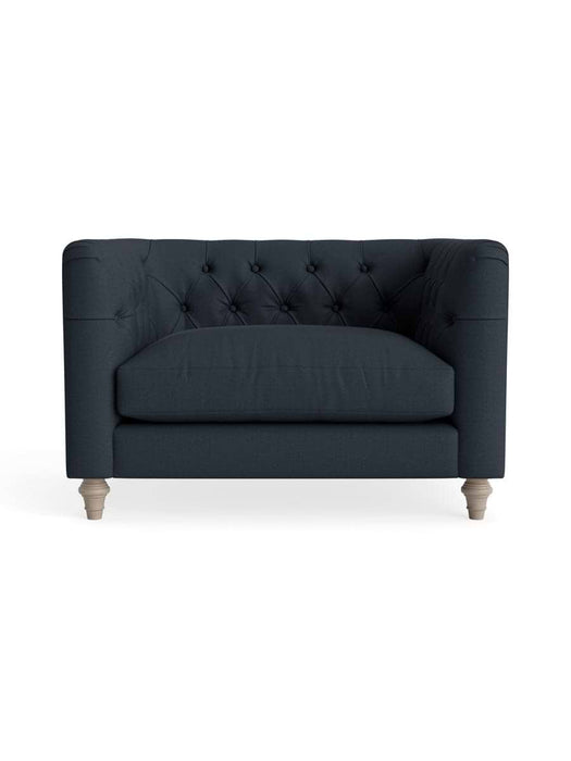 Sarnia Love Seat Nordic Blue Cotton Linen