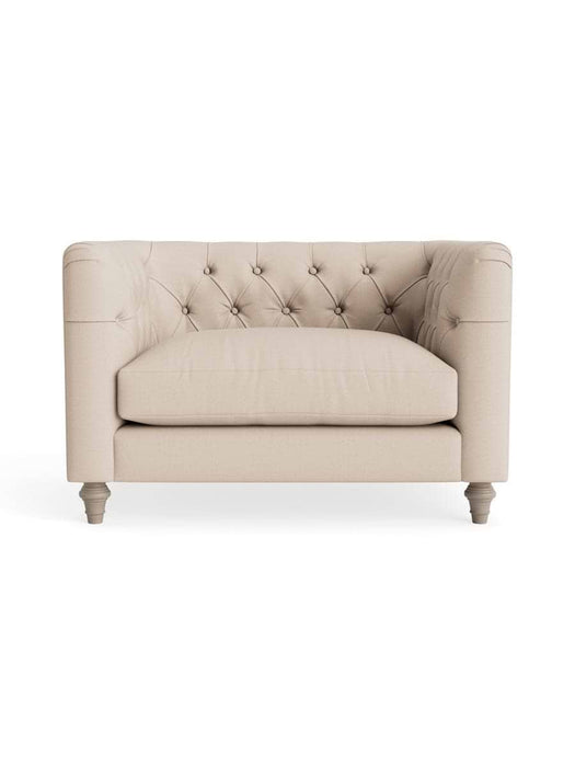 Sarnia Love Seat Ã¢â‚¬â€œ Oat Cotton Linen