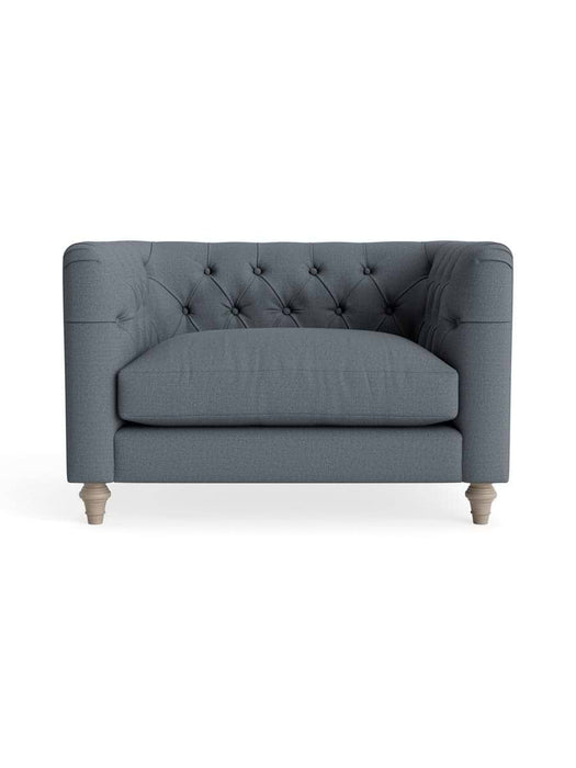 Sarnia Love Seat ƒ¢¢‚¬¢€œ Pebble Blue Cotton Linen