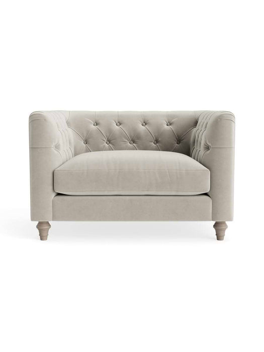 Sarnia Love Seat ƒ¢¢‚¬¢€œ Silver Velvet