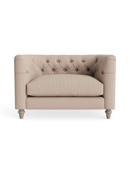 Sarnia Love Seat Ã¢â‚¬â€œ Taupe Cotton linen