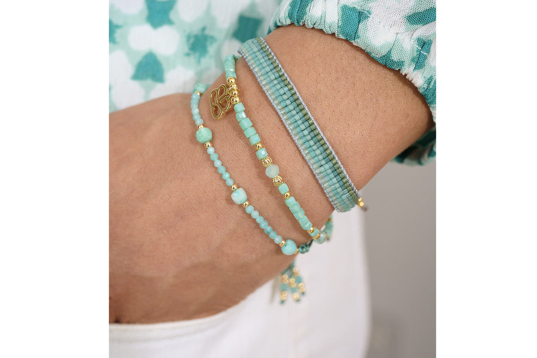 Savaii Turquoise & Amazonite Bracelet Stack