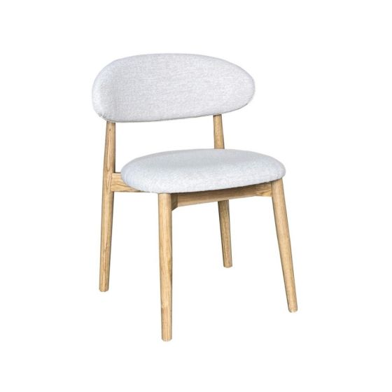 Acre & Artisan Scandi Cream Boucle Light Dining Chair