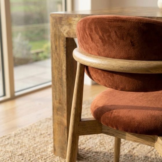 Acre & Artisan Scandi Green Velvet Light Dining Chair 1