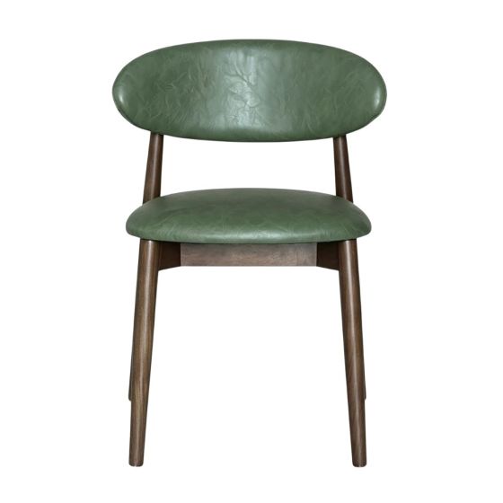 Acre & Artisan Scandi Green Velvet Dark Dining Chair 1