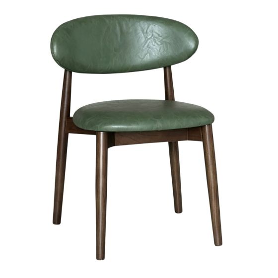 Acre & Artisan Scandi Green Velvet Dark Dining Chair 1