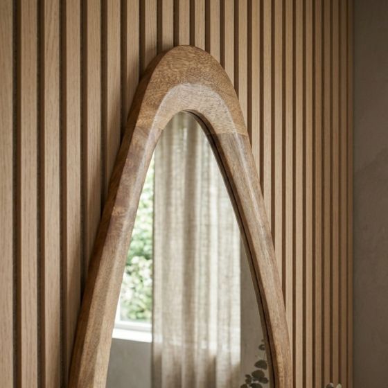 Acre & Artisan Scandi Mango Small Curved Mirror (50cm)