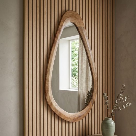 Acre & Artisan Scandi Mango Small Curved Mirror (50cm)