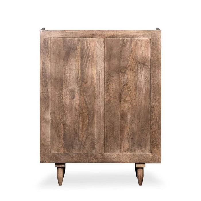 Oak Stain Scandi Mango 78cm Shoe Cupboard - In Stock