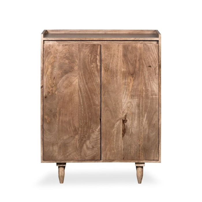 Oak Stain Scandi Mango 78cm Shoe Cupboard - In Stock