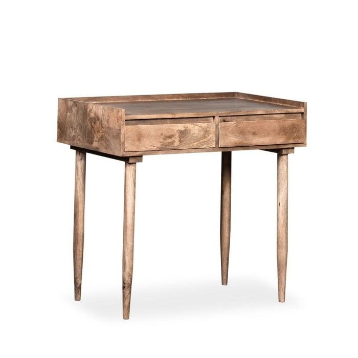 Oak Stain Scandi Mango 90cm 2 Drawer Console Table - In Stock