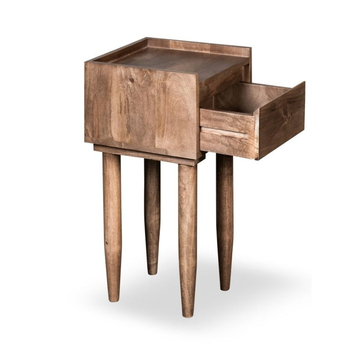 Oak Stain Scandi Mango Lamp Table - In Stock