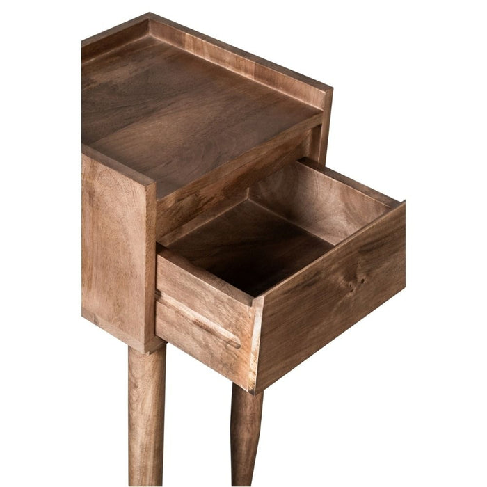 Oak Stain Scandi Mango Lamp Table - In Stock
