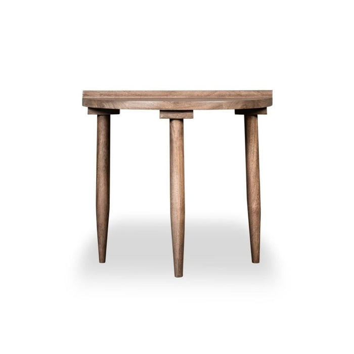Oak Stain Scandi Mango Sofa End Table - In Stock