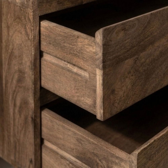 Oak Stain Scandi Mango 100cm 4 Drawer Chest - In Stock