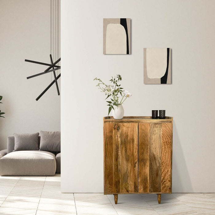 Scandi Mango 78cm Shoe Cupboard - In Stock