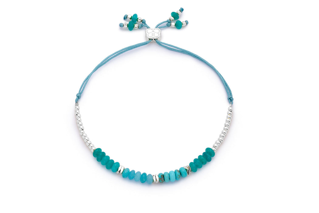 Serena Silver, Turquoise Howlite & Jade Gemstone Bracelet