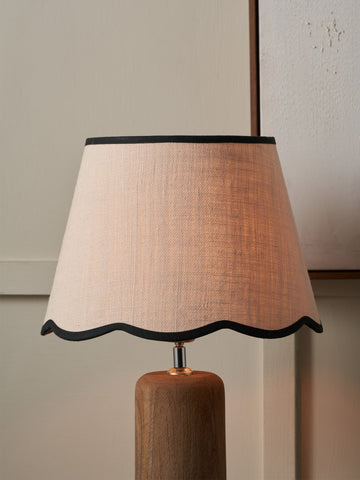 Camilla Cream Jute Scalloped Lamp Shade