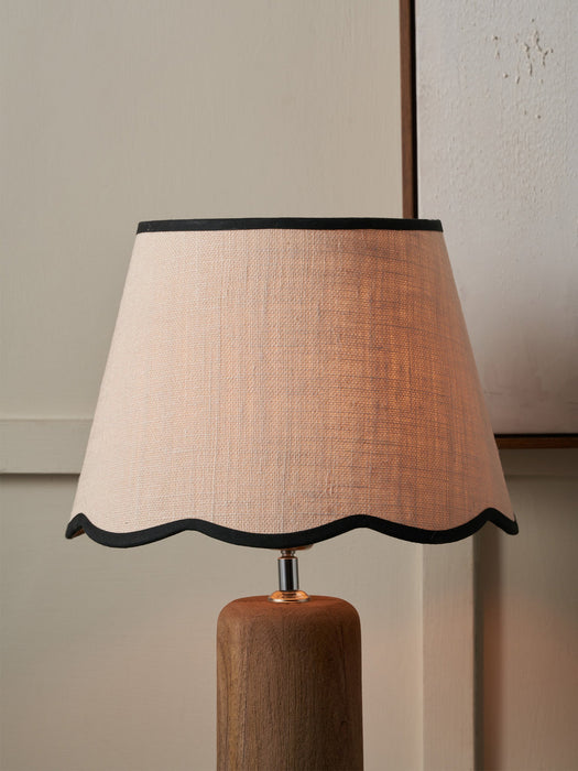 Camilla Cream Jute Scalloped Lamp Shade