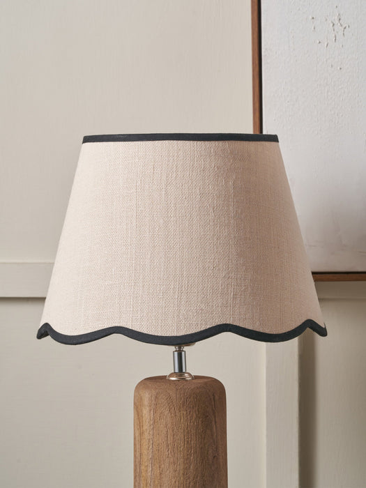 Camilla Cream Jute Scalloped Lamp Shade