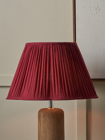 Evelyn Mulberry Red Scalloped Lamp Shade