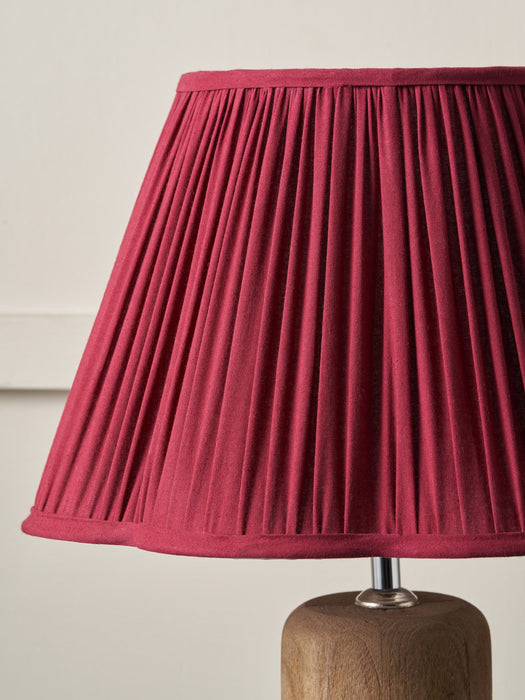 Evelyn Mulberry Red Scalloped Lamp Shade