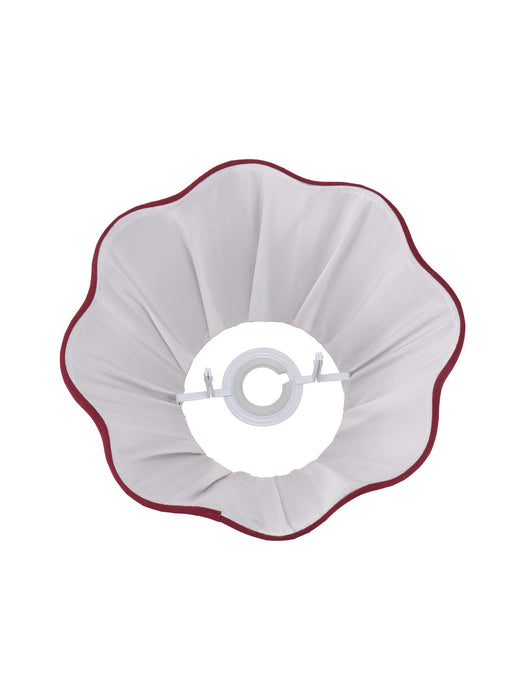 Evelyn Mulberry Red Scalloped Lamp Shade
